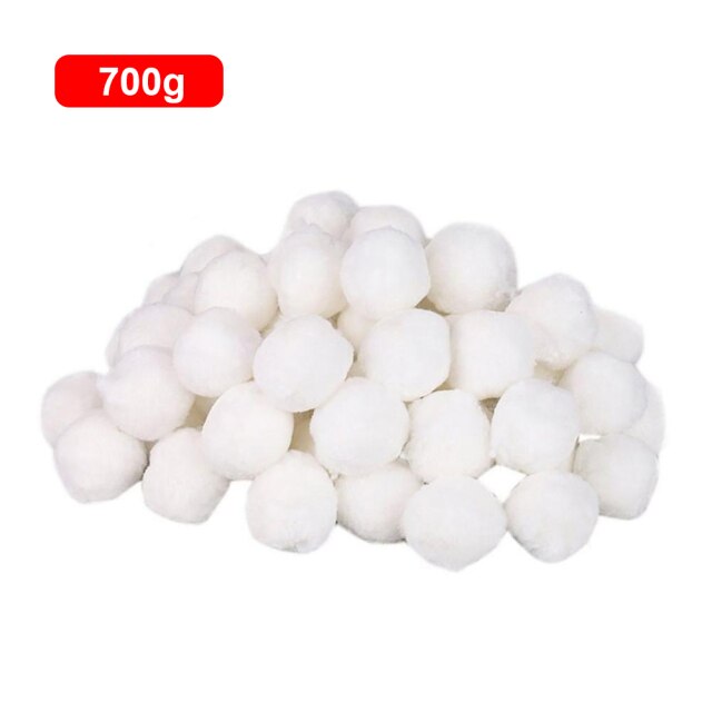 Filtro bolas de algodón de fibra Media para limpieza de piscina, ecológico, alternativa a filtros de arena, herramientas de limpieza: 700g