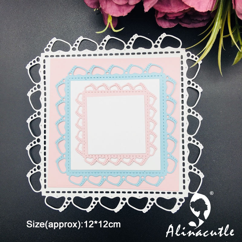 Metal Cutting die Die Cut Baby Feet Edge Nesting Plate Scrapbook Paper Craft Handmade Card Album Punch Art Cutter Alinacutle Die