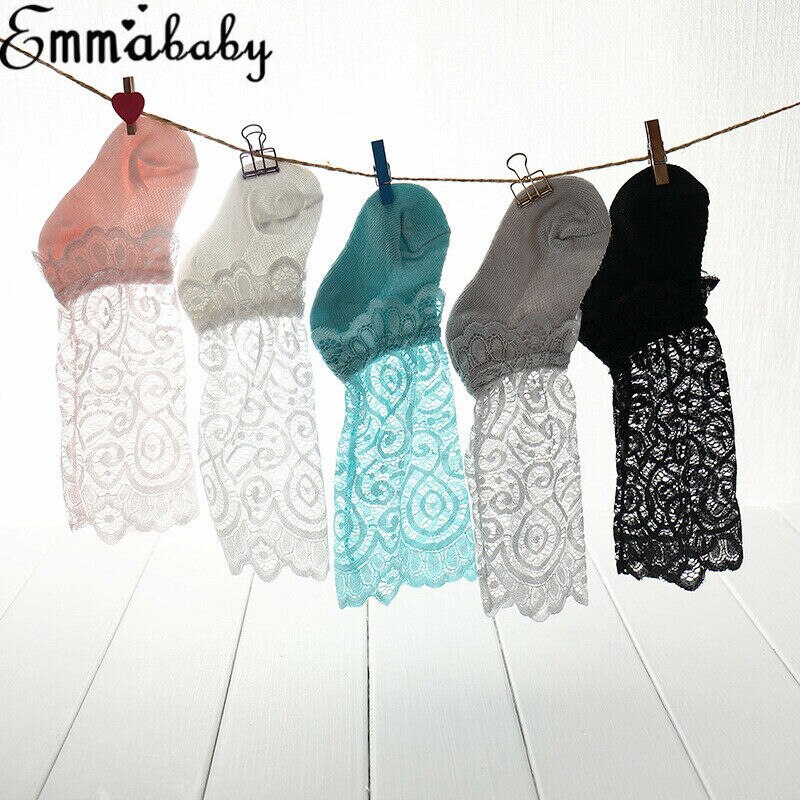 Summer Baby Toddlers Girls Lace Knee High Long Soft Cotton Lace Ruffle Socks Kids Socks