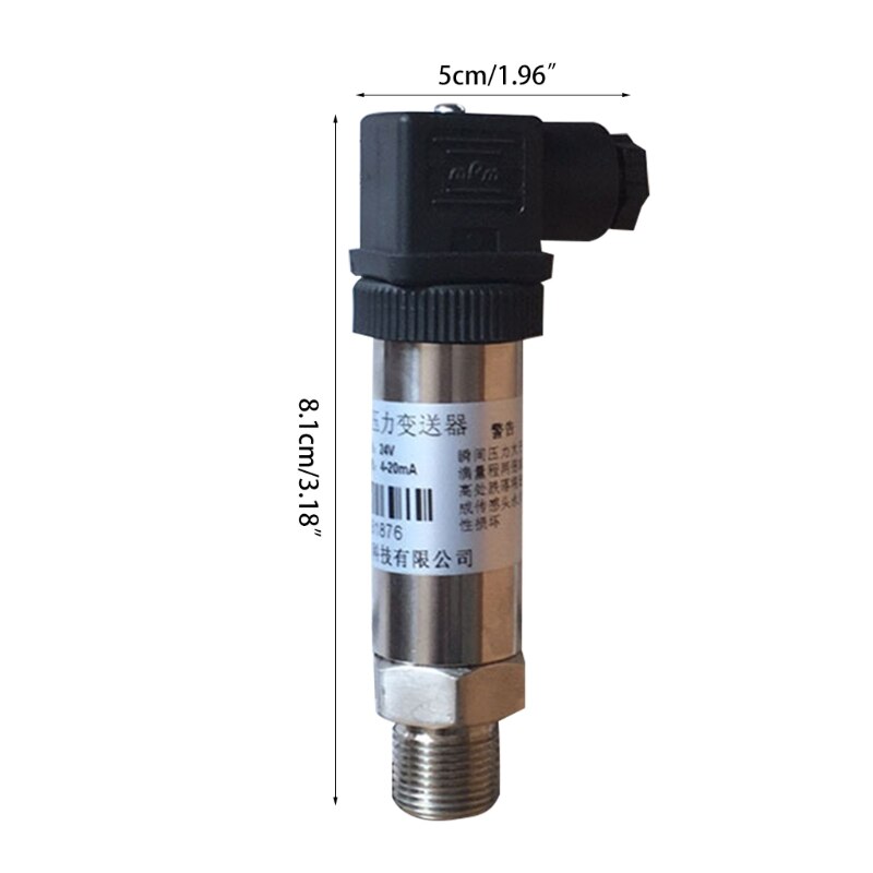 G1/4 Pressure Transducer Sensor, Stainless Steel Pressure Sensor for Water Air Gas Fuel Oil