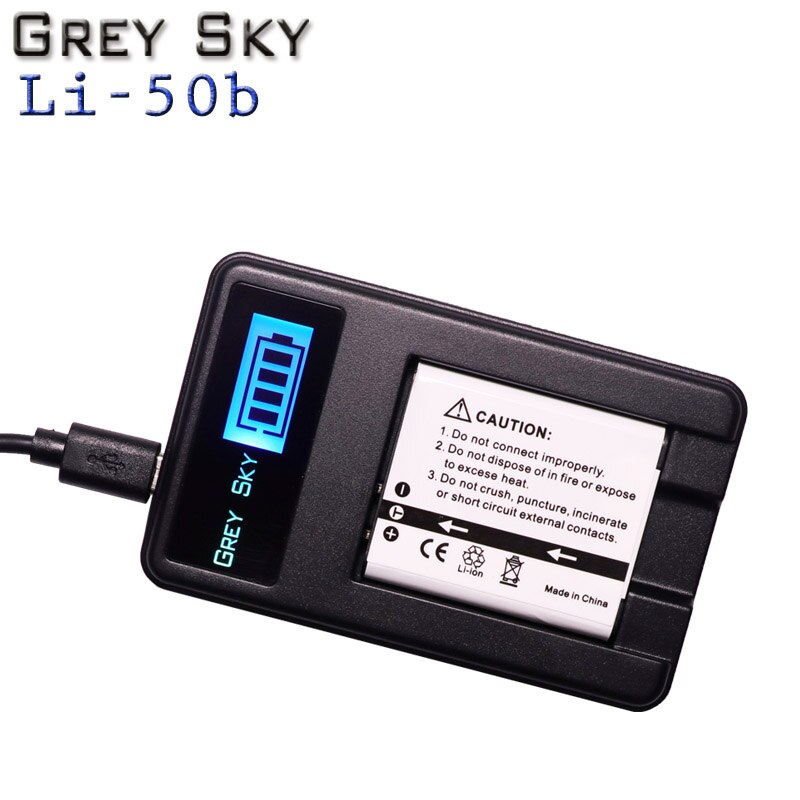 Batería de Li-50B LI50B li 50B 3 x D-LI92 + cargador de 3 ranuras para OLYMPUS SP 810 800UZ u6010 u6020 u9010 SZ14 SZ16 D755 u1010 SZ30 SZ20: Charger and 1battery