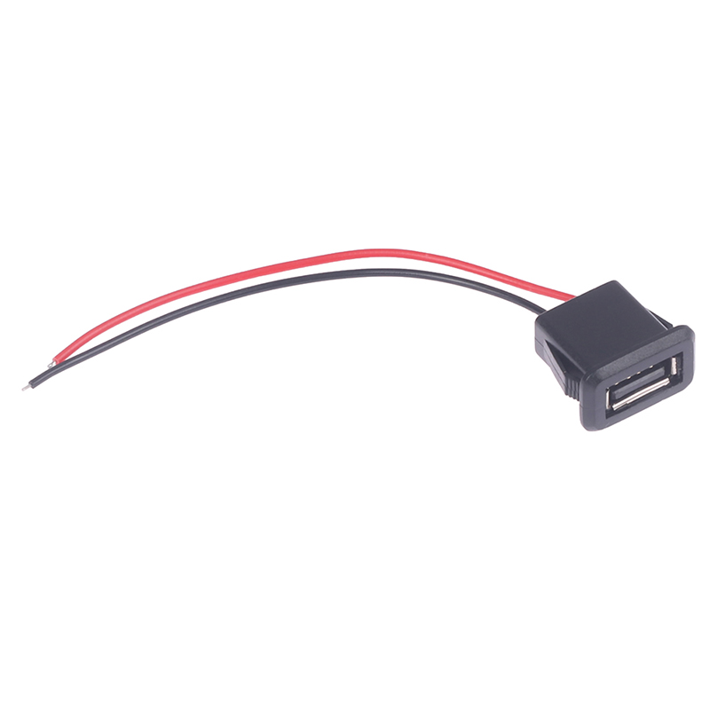 Conector hembra del puerto de carga USB2.0 del conector de alimentación USB 2.0 con el zócalo del cargador USB del cable: Verde militar