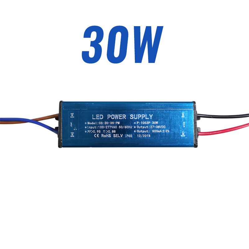 50W 100W High Power Constant Current LED Driver Waterproof IP65 Power Supply AC110-265V Input For Floodlight DC20-40V Output: 30W