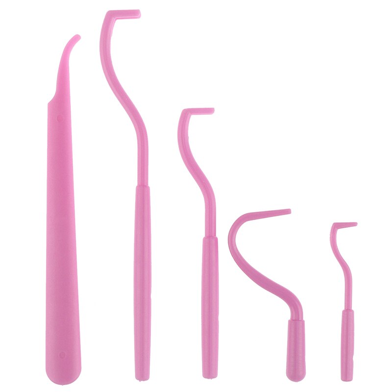 5 st pincett för att ta bort fästing för att ta bort fästing för människor/hund/djur/häst/katt: Rosa