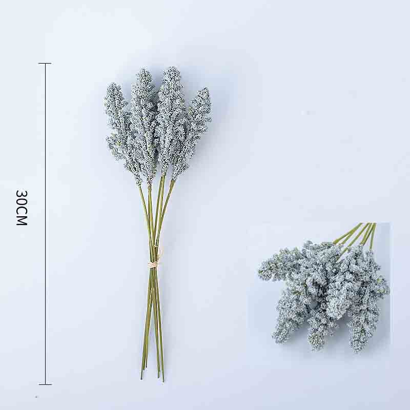 Billig 6 stk/pak kunstig vanilje mini skum bær spids kunstig blomsterbuket til hjemmet plante vægdekoration grai: 4