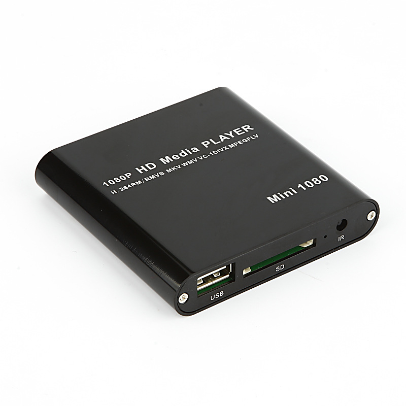 MINI reproductor de disco duro HD reproductor de coche portátil HDMI 1080P video publicidad reproductor de medios USB externo con HDMI SD Media