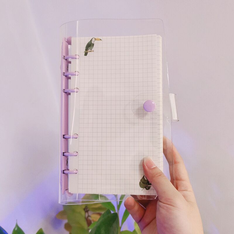 A6/A5 Pink Blue Purple Binder Notebook Cover &amp; Photo Organizer Diary Agenda Planner Bullet Cover School Stationery