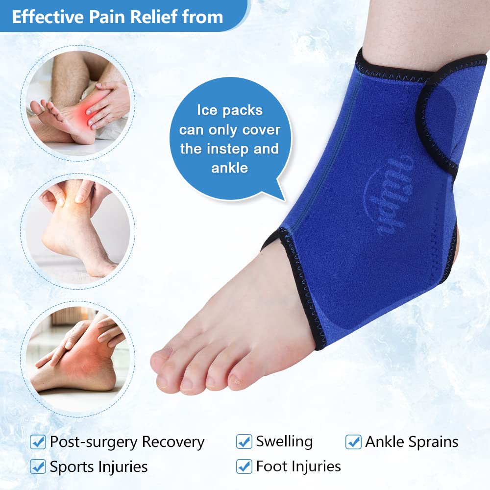 Tobillera de pie para terapia de frío , bolsa de refrigeración Flexible y reutilizable para lesiones deportivas, alivio del dolor muscular, soporte de muñeca, paquete de hielo, 1 ud.