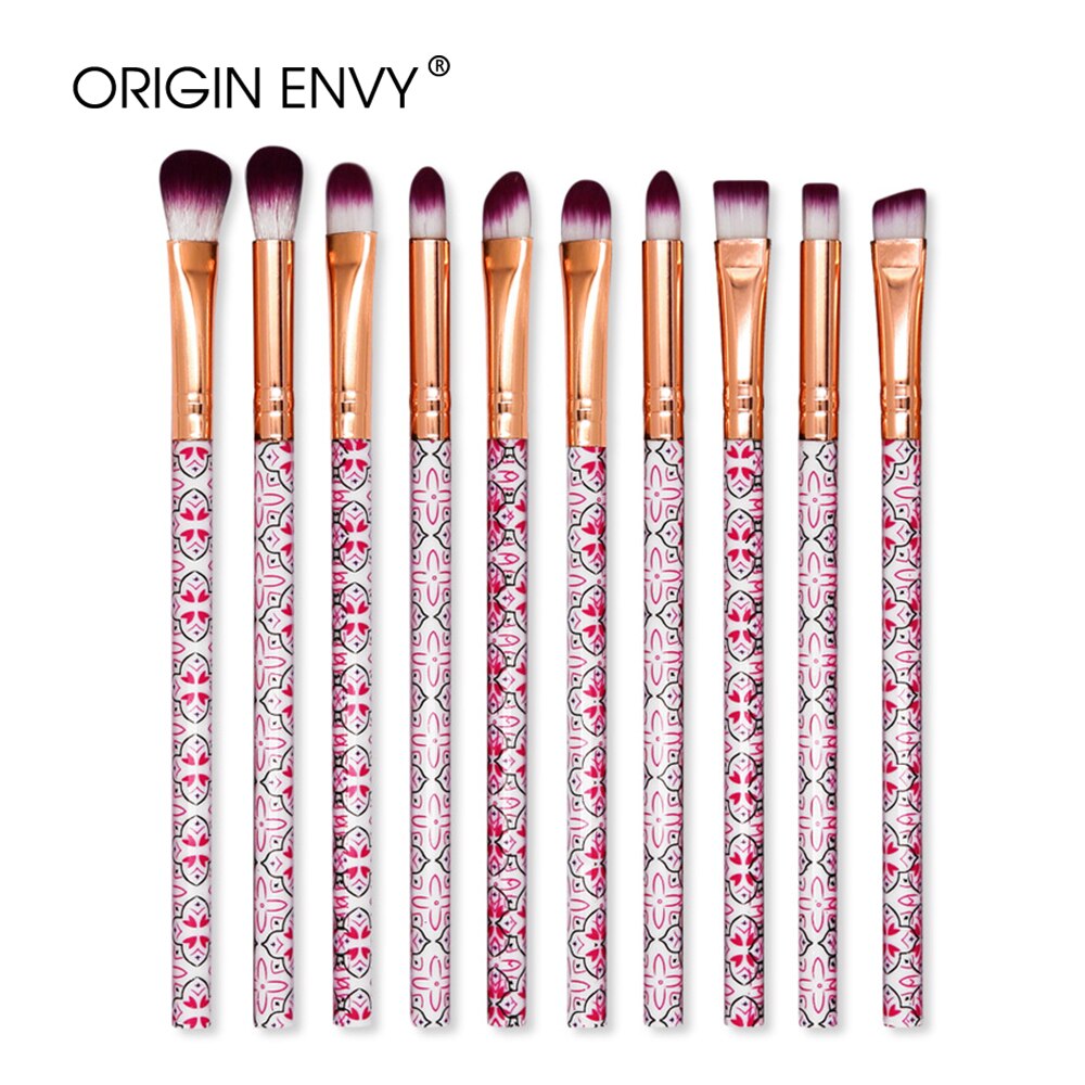ORIGIN ENVY 10 Pcs makeup brush Set tools Powder Foundation Eyeshadow Lip Eyeliner Blush Marble Face Makeup Brushes: 10pcs-8