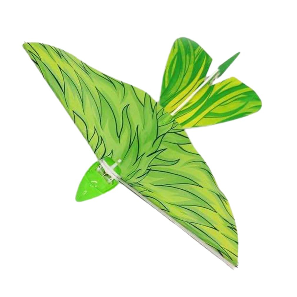 Remote Control Simulation Flying Bird 2.4G Remote Control Airplane Hand Throwing Flying Educational Toy: Green