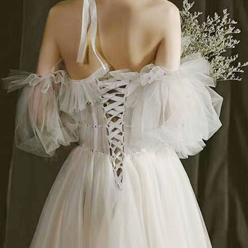 Gants longs de mariée, accessoires de mariage Mori, modelage exagéré, couverture de bras de mariage décorée en Tulle