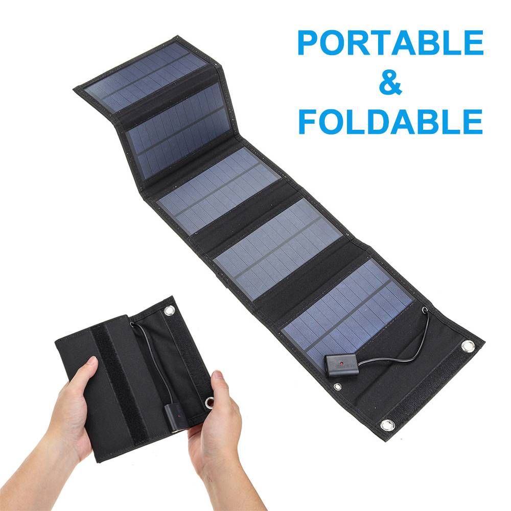 80w sammenklappelig solpanel 10 in 1 usb solcelle bærbar foldbar solpanel oplader til udendørs mobil strøm oplader