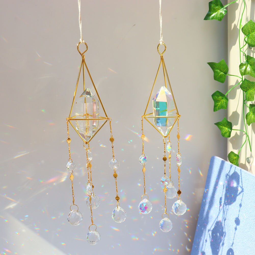 Carrillón de viento de cristal para decoración del hogar, Spinner de viento para ventana, dormitorio, sala de estar, creativos para niñas