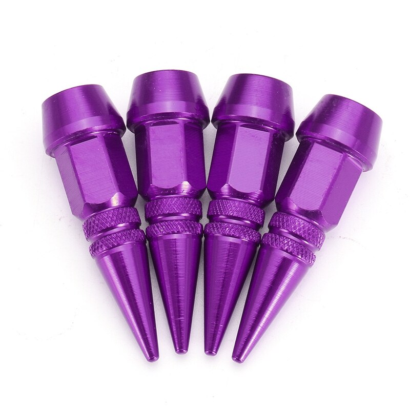 4Pc Ventieldopjes Voor Auto Auto Motorfiets Wheel Tyre Ventieldopjes Universal Blauw Geel Zilver Groen rood: Lavendel