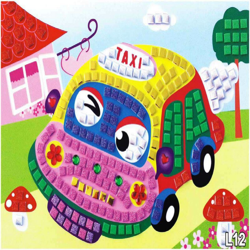 DIY Diamond Stickers Handmade Crystal Paste Painting Mosaic Puzzle Toys Kids Child Stickers Toy Mosaic Crystal Stickers: L12