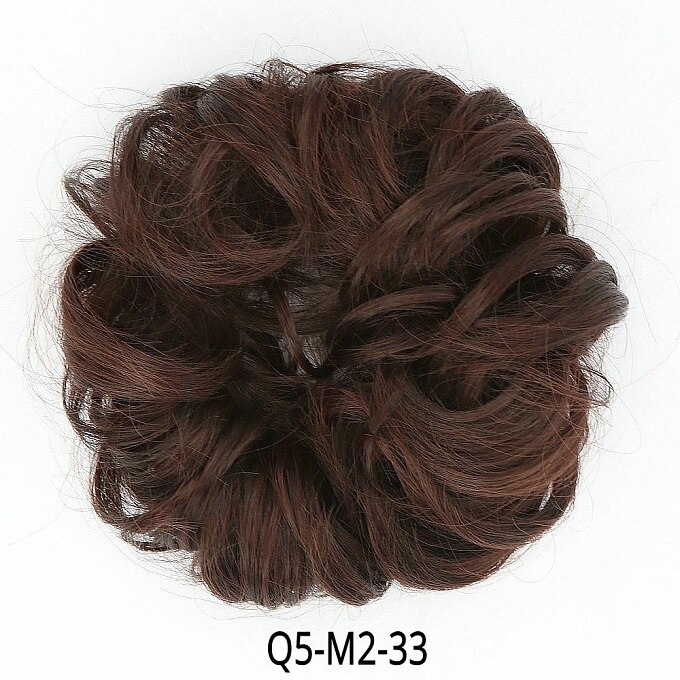 Chignon Hair Bun Hair Pieces Hair Scrunchie Extensions Synthetic Wig For Women Curly Chignon Accessories Hairpiece Extension: Q5-M2-33