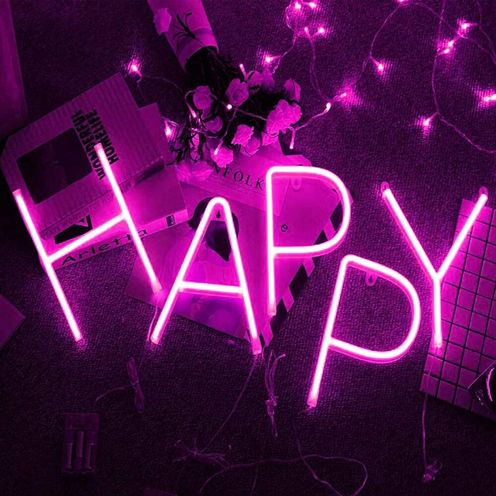 Diy Licht Up Teken Neon 26 Verlichte Letters 0-9 Nummers Wanddecoratie Usb/Batterij-Operated Lights voor Bruiloft Verjaardag Decor