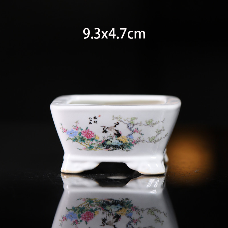 Kina yixing keramisk blomsterpotte innendørs dekorasjon kinesisk landskapsmaleri vase skrivebord pustende grønnsaker bonsaipotter