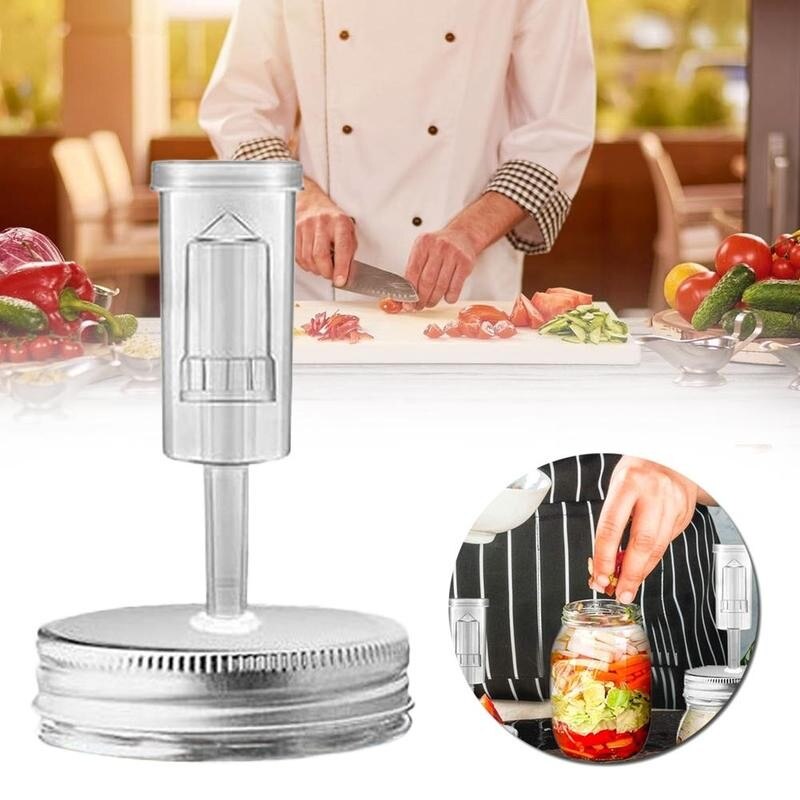 Household Wide Mouth Mason Jar Set With Fermentation Lid Airlock High Kitchen Supplies