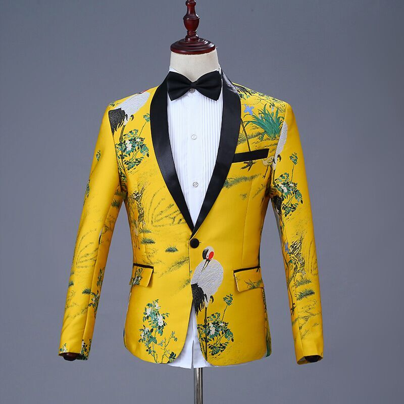 Ensembles de broderie à la pour hommes, costumes de chanteur de scène, veste de marié de Mariage, pantalon 2 pièces, Costume de Mariage pour Homme
