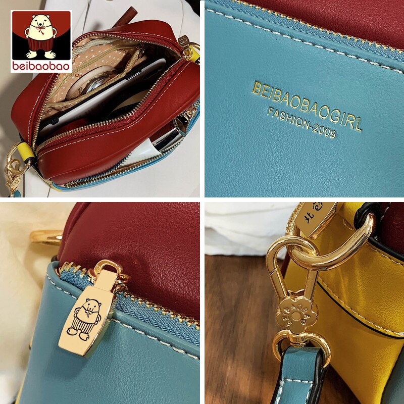 Beibaobao Brand Women Messenger Bags Luxury Pu Leather Sling Crossbody Bags For Women Shoulder Bag Girls Shoulder Bag Lady