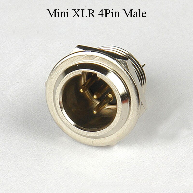 Mini XLR 3Pin 4Pin PLUG SOCKET 3P 4P PANEL MANNELIJKE Vrouwelijke: Mini 4P M