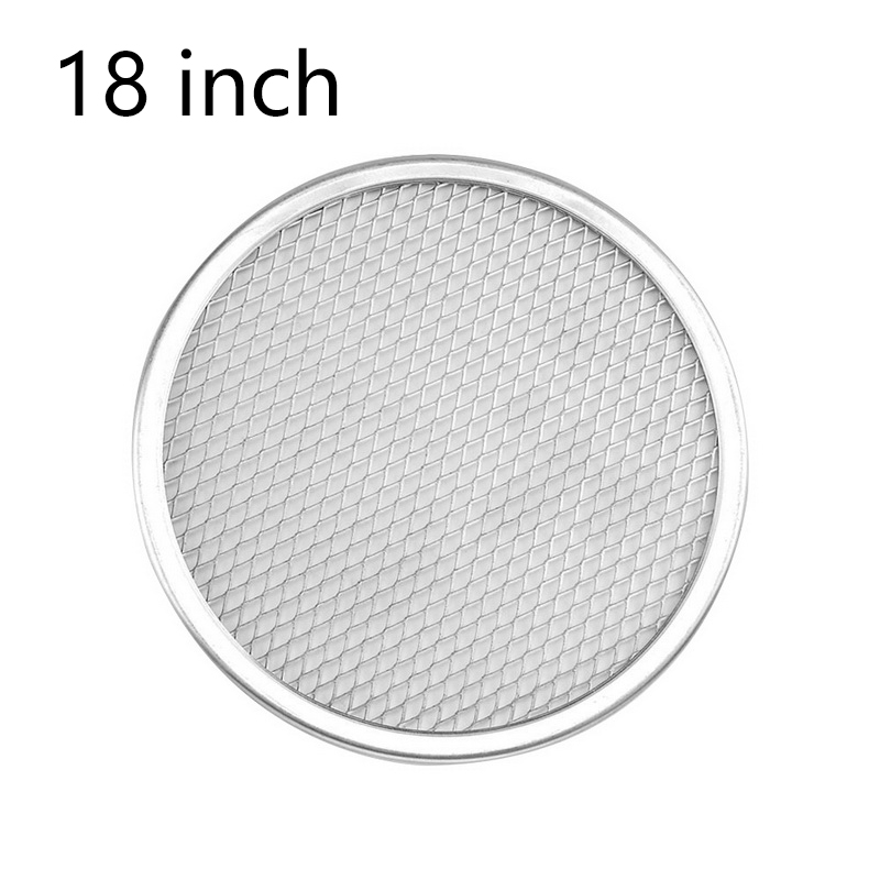 Non stick Pizza Screen Pan Baking Tray Metal Net Seamless Aluminum Metal Net Bakeware Kitchen Tools Pizza 6-22inch