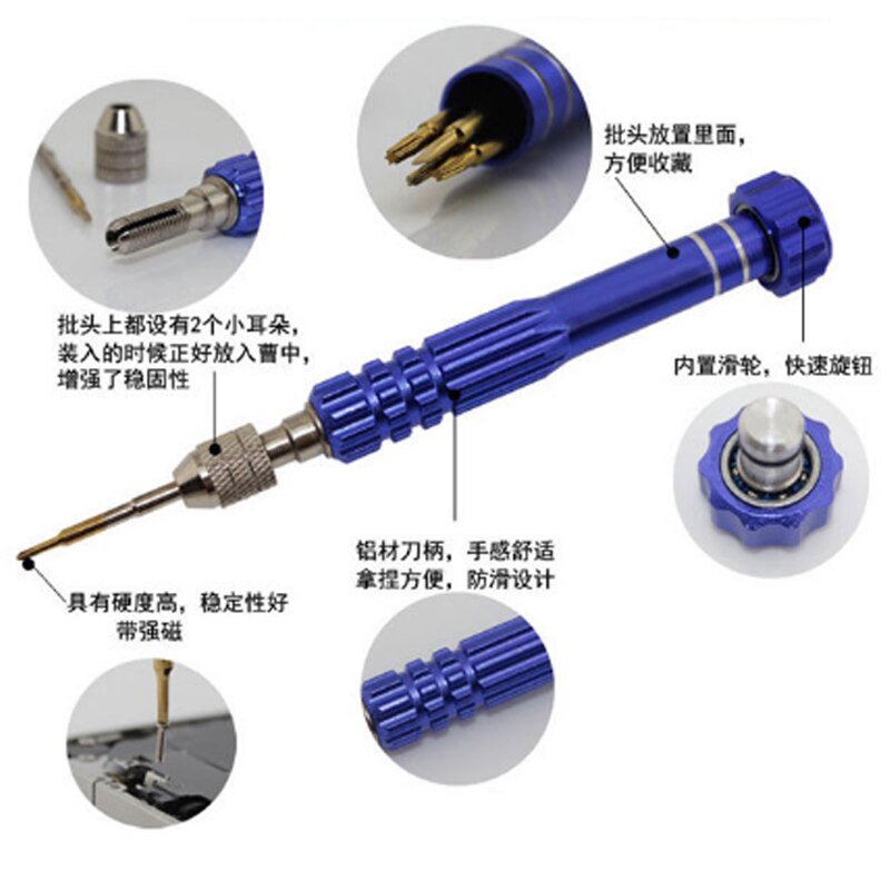 10pcs Repair Opening Magnetic Screwdriver Kit Set For Watch Cell Mobile Phone Disassemble Open Tool Precision Screwdrivers