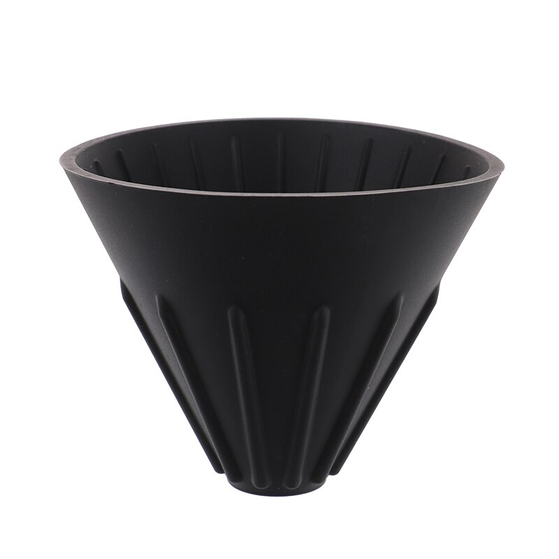 1Pc Rainbow Suiker Kleur Koffie Drip Filter Cup Barista Silica Omkeerbare Opvouwbare Buiten 1-2 Mensen Koffie Druppelaar filter Cup: SYBI064-BK