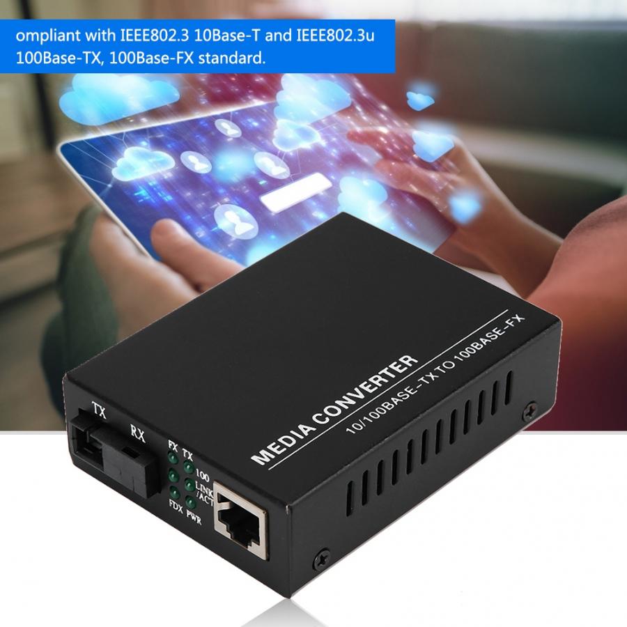 1-Channel Media Fiber 100 Mbp Optical Converter Electrical Port 20Kilometer Transceiver