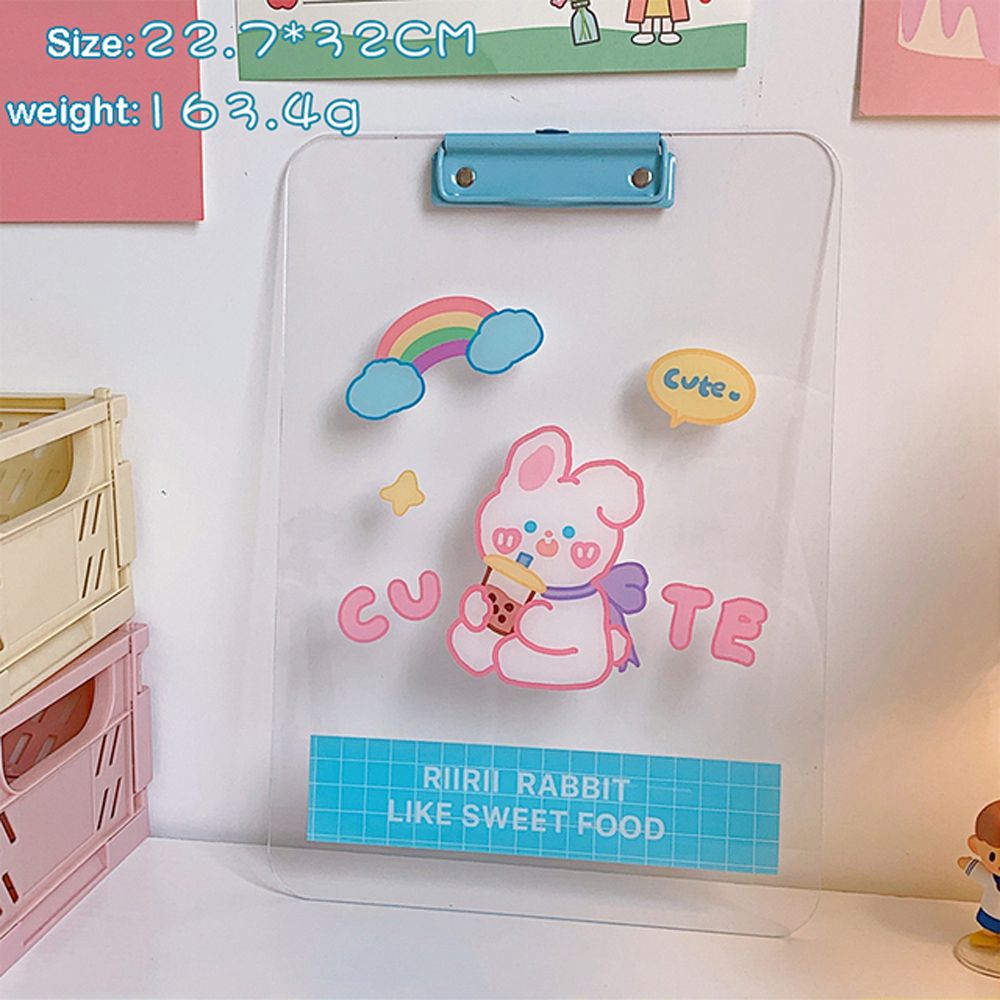 Hole Splint File Folder Acrylic Test Paper Organizer Memo Clip Document Board Clip Clipboard A4 Paperboard Writing Pad: 03