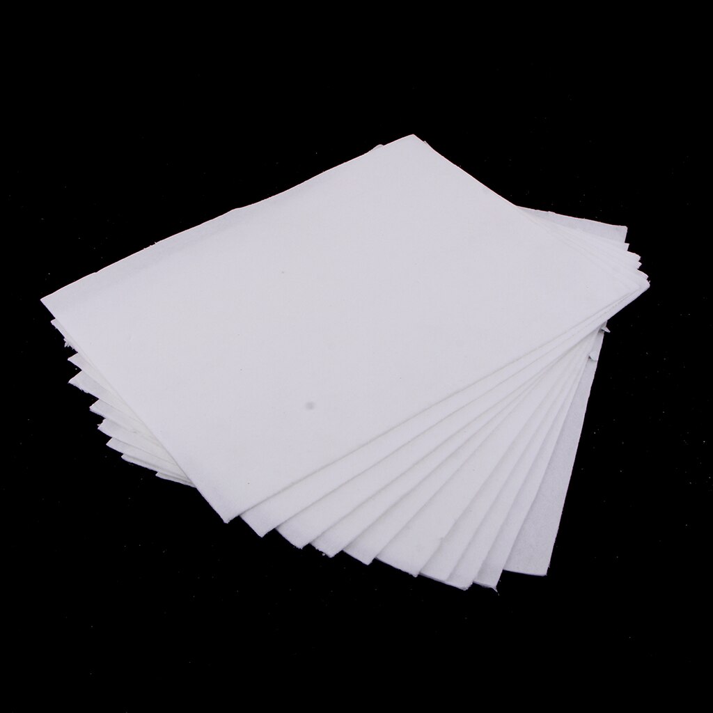 Manta de aislamiento de fibra de cerámica cuadrada blanca, paquete de 10 unidades, estante de papel para horno microondas Thinfire, suministros de fabricación de joyas