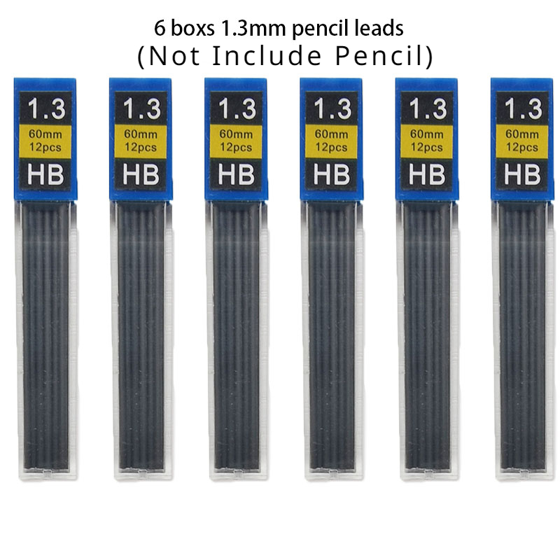 Portaminas de Metal de 0,3/0,5/0,7/0,9/1,3/2,0mm, juego de lápices HB automáticos de dibujo con cables, suministros de arte para escritura escolar y de oficina: plum