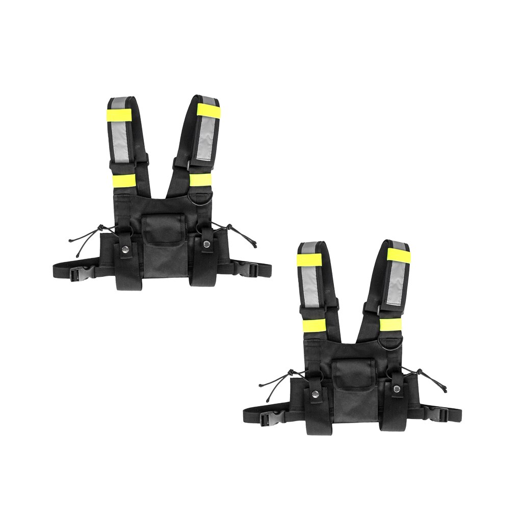 2 xuniversal radio brystveske sele bag hylster Vest rigg, håndfri
