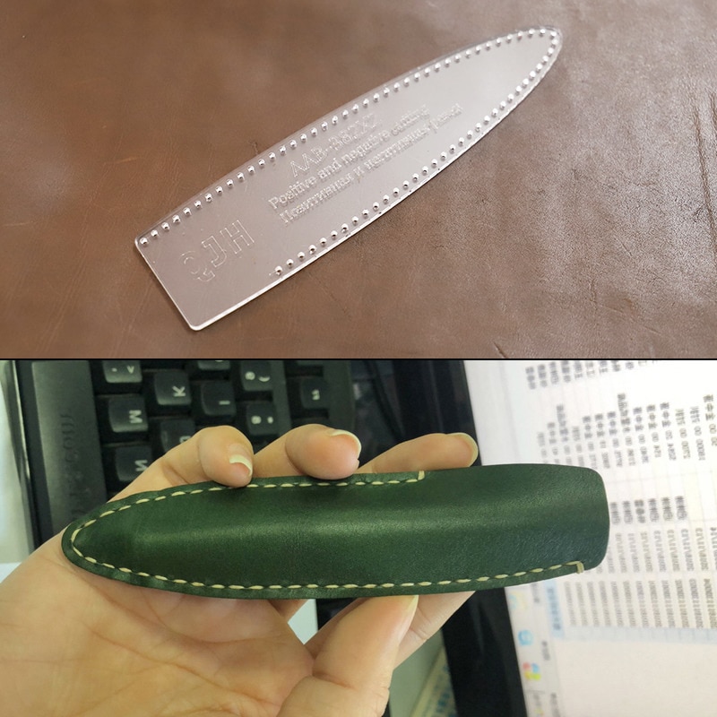 Tee itse tehdyt persoonalliset kynäsarjat kynäkotelo akryylimalli käsintehty nahkainen askartelulaukkumalli 4cm*15.5cm