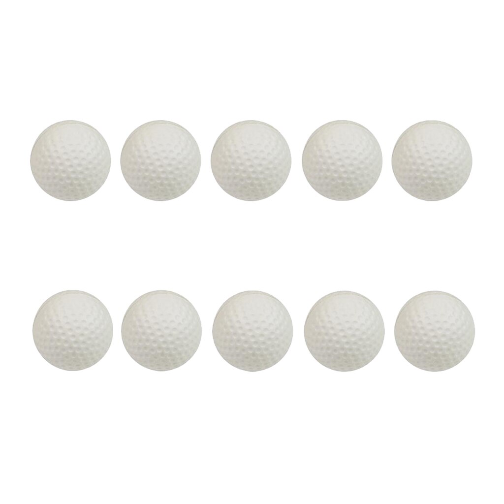 10Pcs Golf Training Balls Floating Golf Balls for Swing Practice Driving Range Home Use - 63mm Diameter - Choice of Color: White