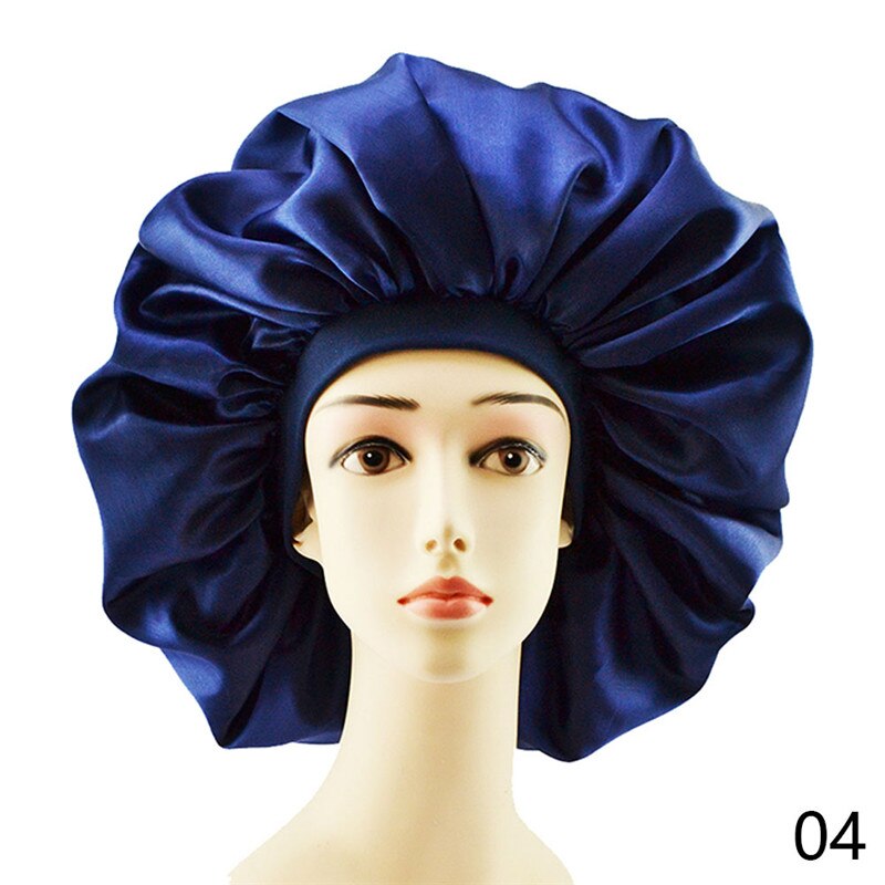 Pañuelo de satén para la cabeza para mujer, gorro elástico para dormir de noche, gorro para el cuidado del cabello, gorro de belleza, banda elástica para la cabeza, 1 unidad