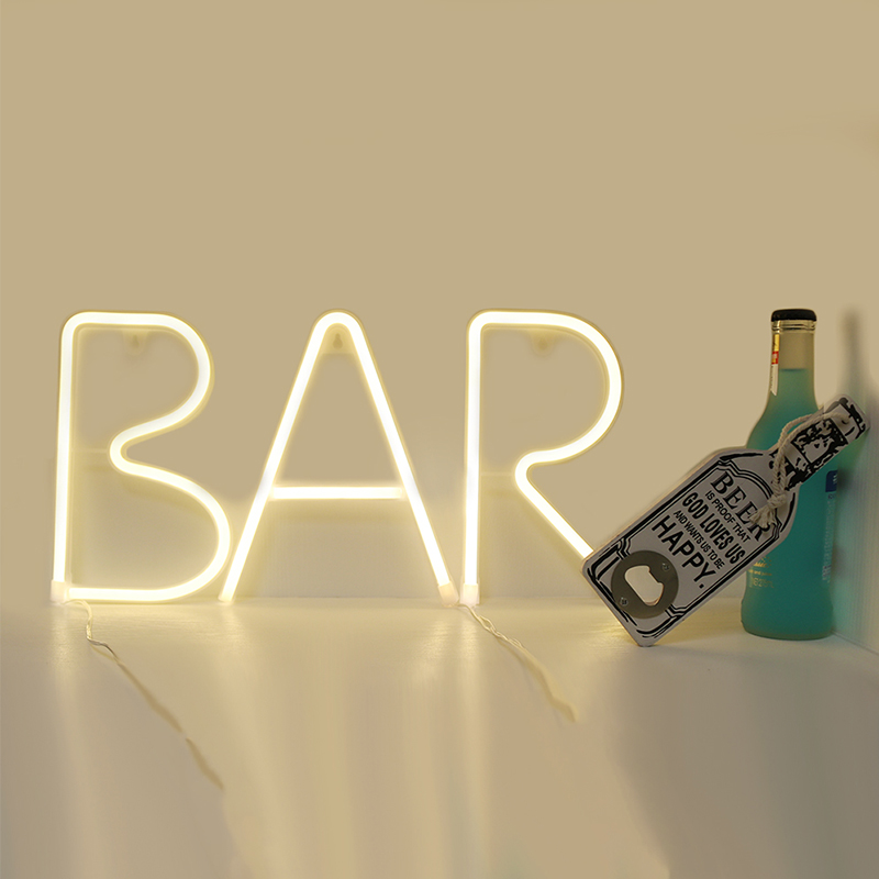 Nachtlampje Neon Alfabet Lamp 26 Letters Led Voor Verjaardag Wedding Party Slaapkamer Muur Opknoping Decor Light Night