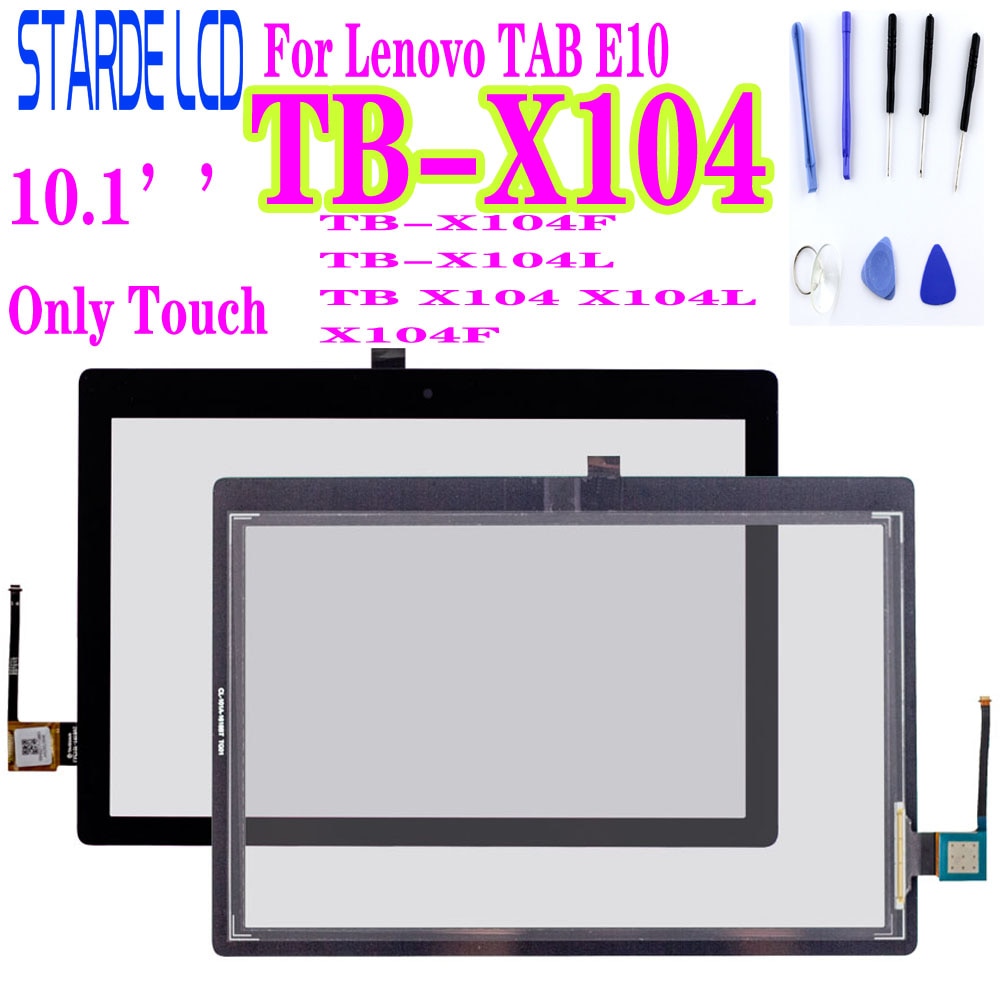 10,1 "Lenovo TAB E10 E 10 TB-X104F TB-X104N TB-X104L TB X104 Digitalizador de pantalla táctil de vidrio de Panel Sensor de