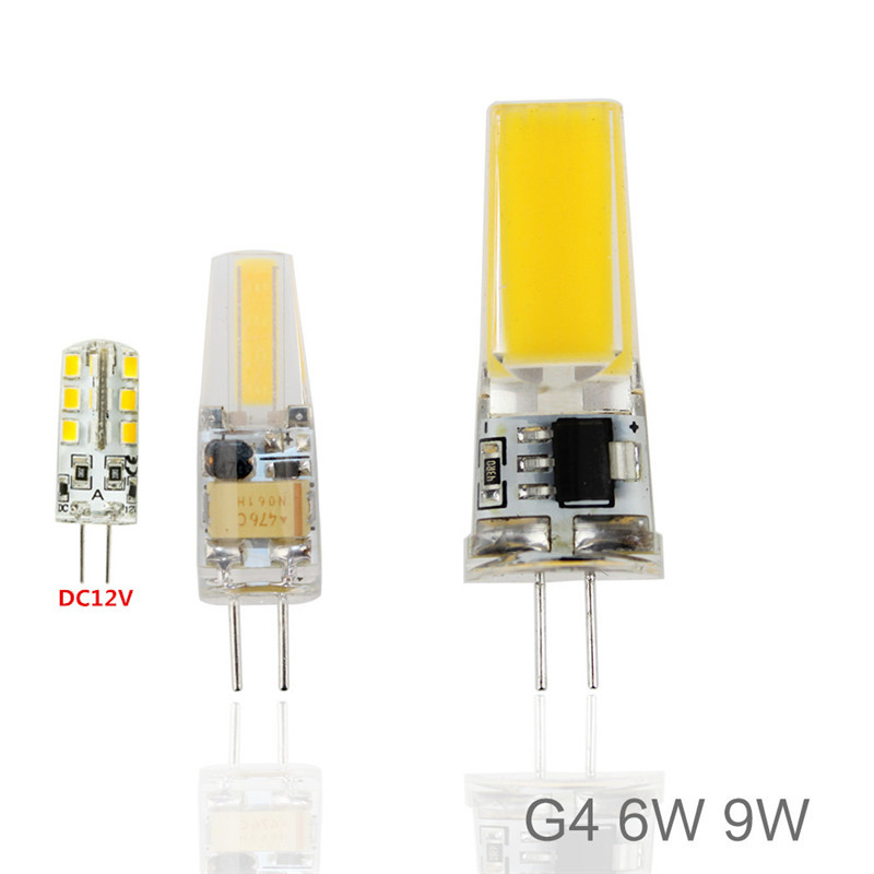 Bombilla LED regulable AC/DC 12V G4 COB 3W 6W Lampadas LED G4 COB lámpara de bombilla reemplazar 30W/50W luces de araña de cristal halógeno G4