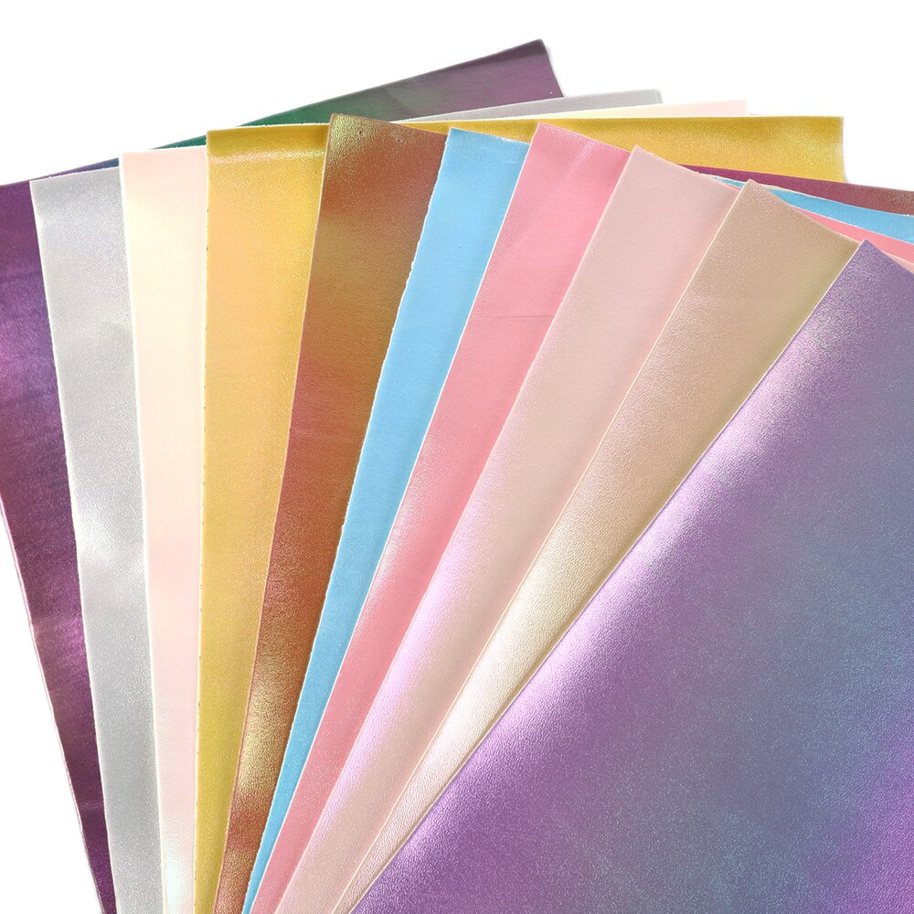 50*140Cm Pearl Iriserende Faux Leer Stof Vel Vinyl Stof Voor Maken Handgemaakte Oorbellen Haarelastiekjes, 1Yc12961