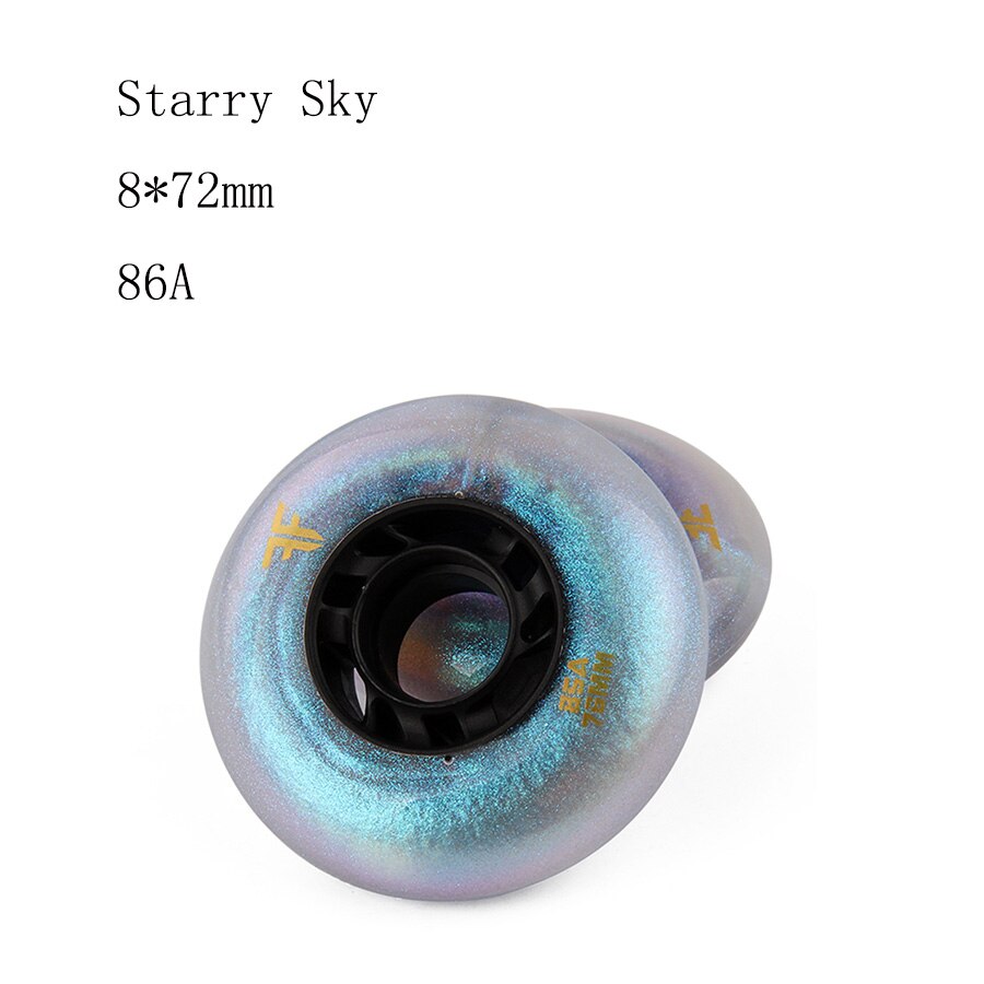 Starry sky&galaxy inlines hjul resistenta 86a slalom glidande 72 76 80mm rullskridsko däck för seba powerslide patines: Stjärnklar 72mm