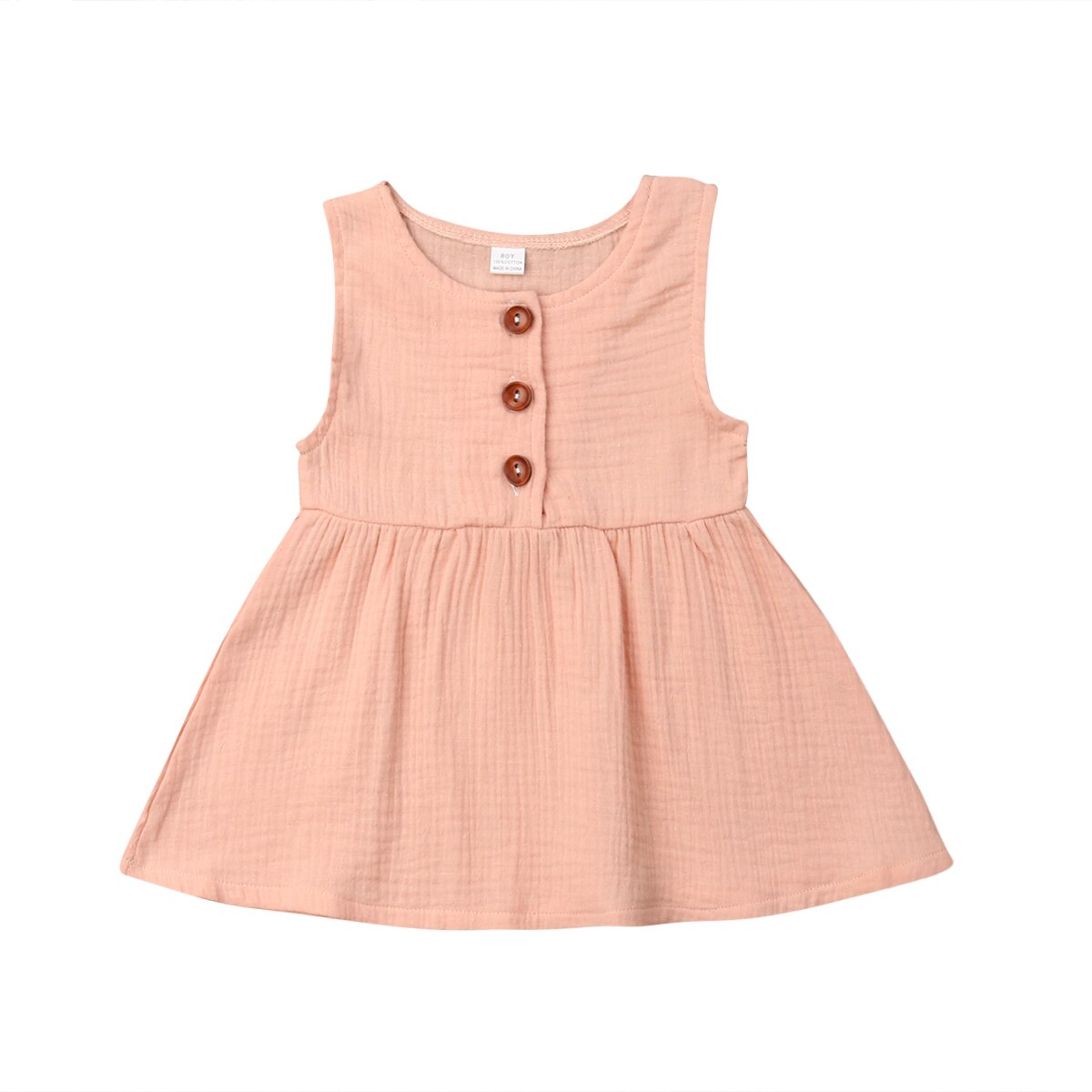 0-3 Years Summer Kids Toddler Baby Girls Sleeveless Blouse Cotton Casual Vest Tops Shirt Button Casual Ptincess Clothes: Pink / 24M