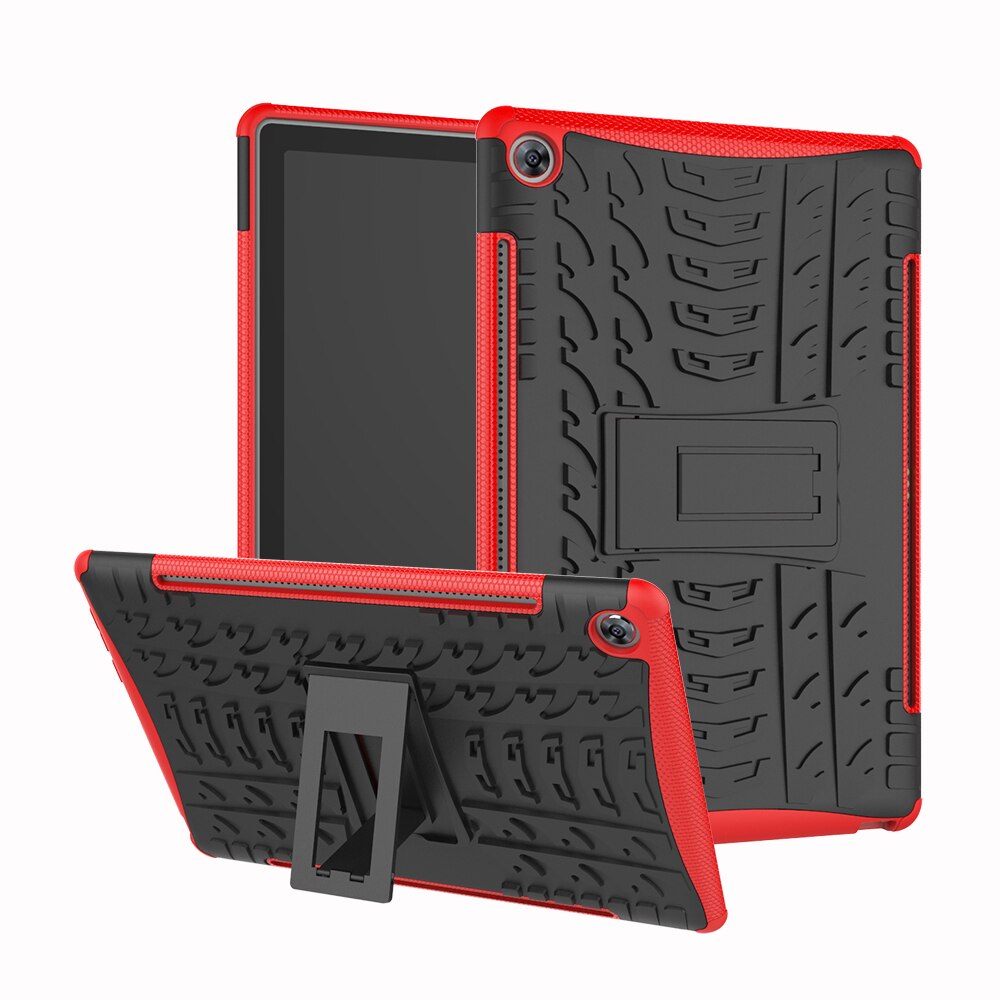 Silicon Stand Holder Hybrid Armor Case for Huawei MediaPad M5 10 10.8 inch CMR-AL09 CMR-W09 M5 10 Pro Cover Coque Capa Funda #S: red