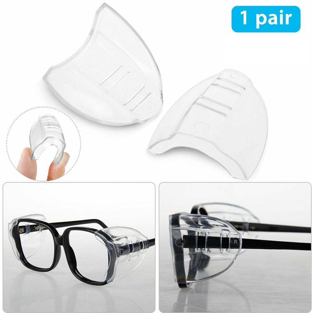 1 Paar Veiligheidsbril Beschermende Covers Voor Brillen Goggles Shields Side Side Clear Flap Polyurethaan Protector Bril Side Shi