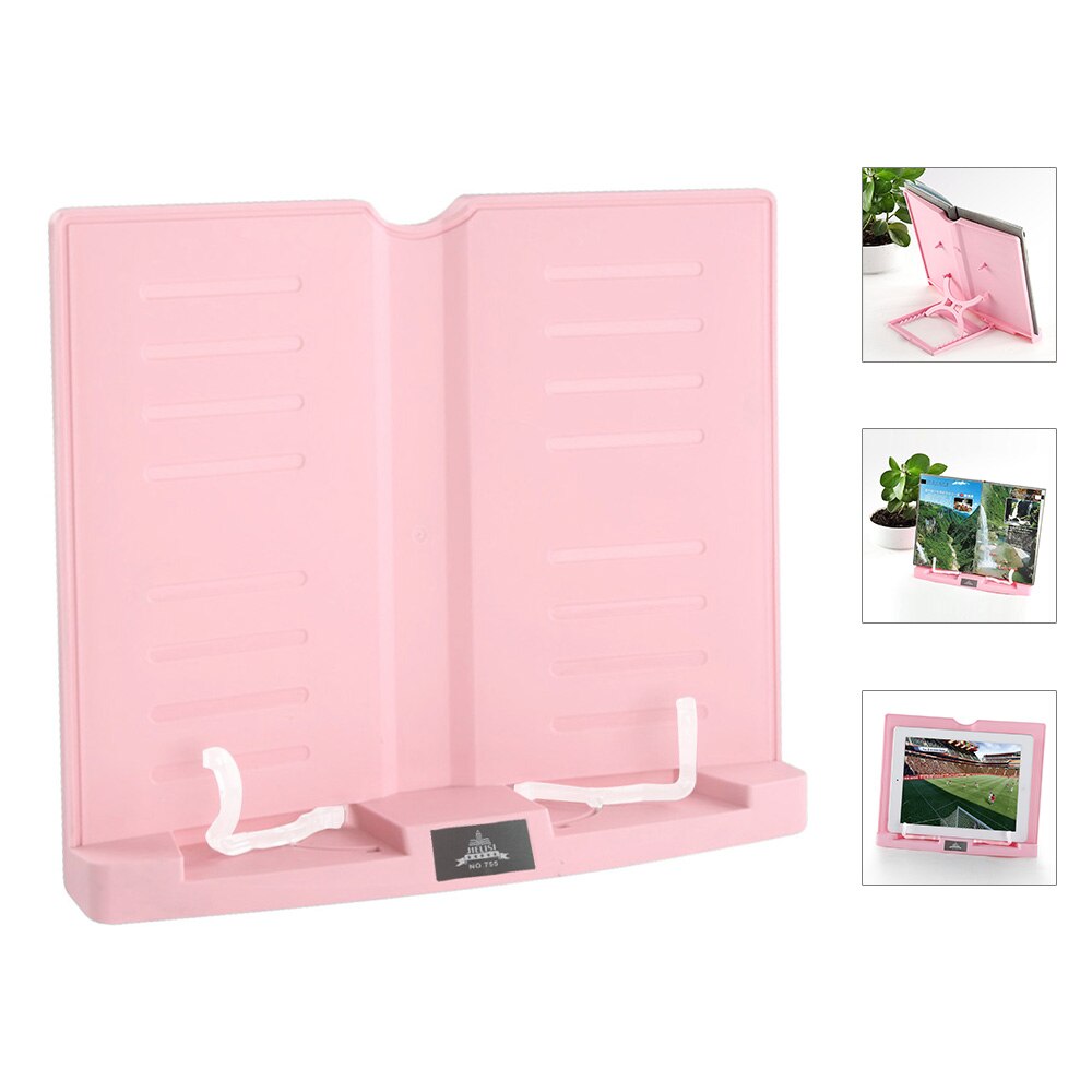 Portable Book Stand Adjustable 6 Angles Book Document Holder Foldable Bookstand Hands Free Desk Reading for Book Textbook