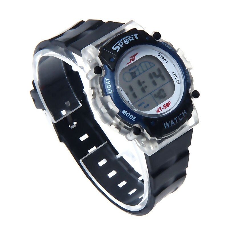 Mode Waterdichte Mannen Jongen Lcd Digitale Stopwatch Datum Rubber Sport Polshorloge Polshorloge Luxe Merken Sport #4A26: B