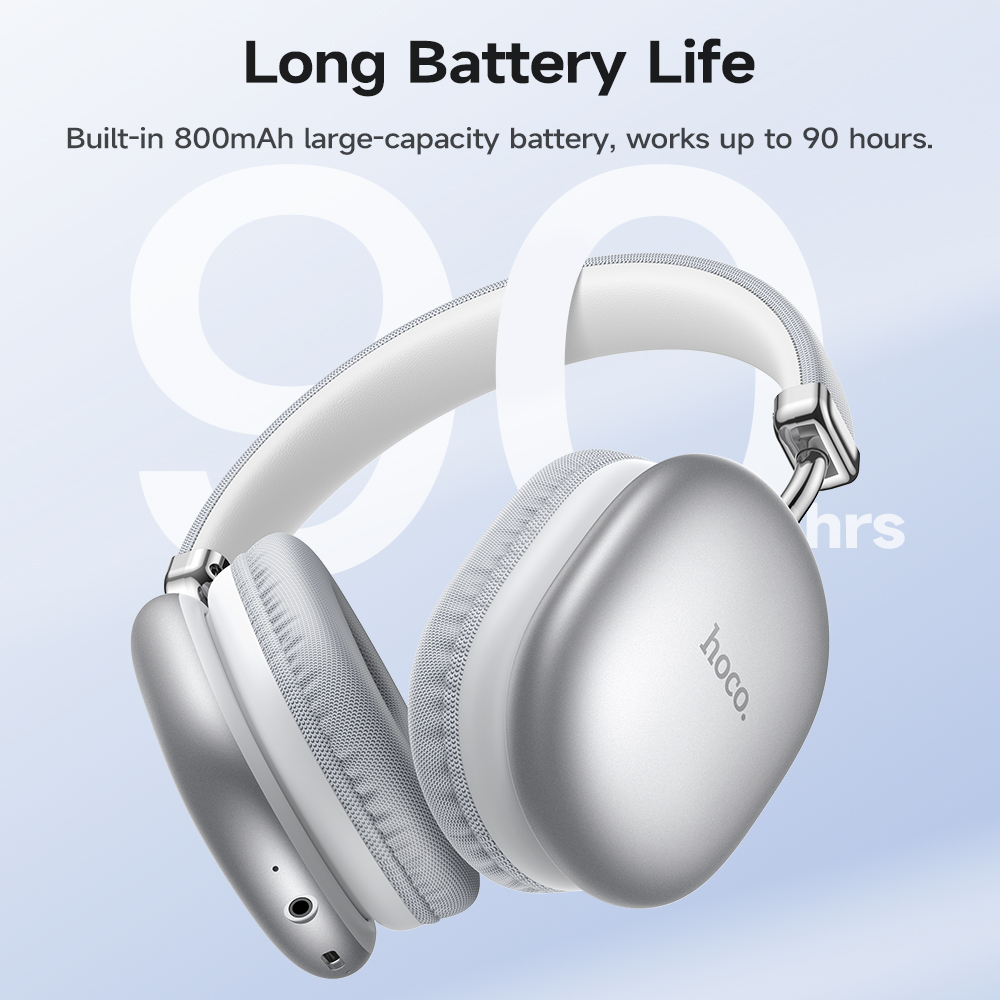 HOCO ulepszony W35 Max Bluetooth 5.3 Bezprzewodowe słuchawki 40 mm Sterownik na ucho Sportowe słuchawki douszne 800 Mah z mikrofonem HiFi Earbuds