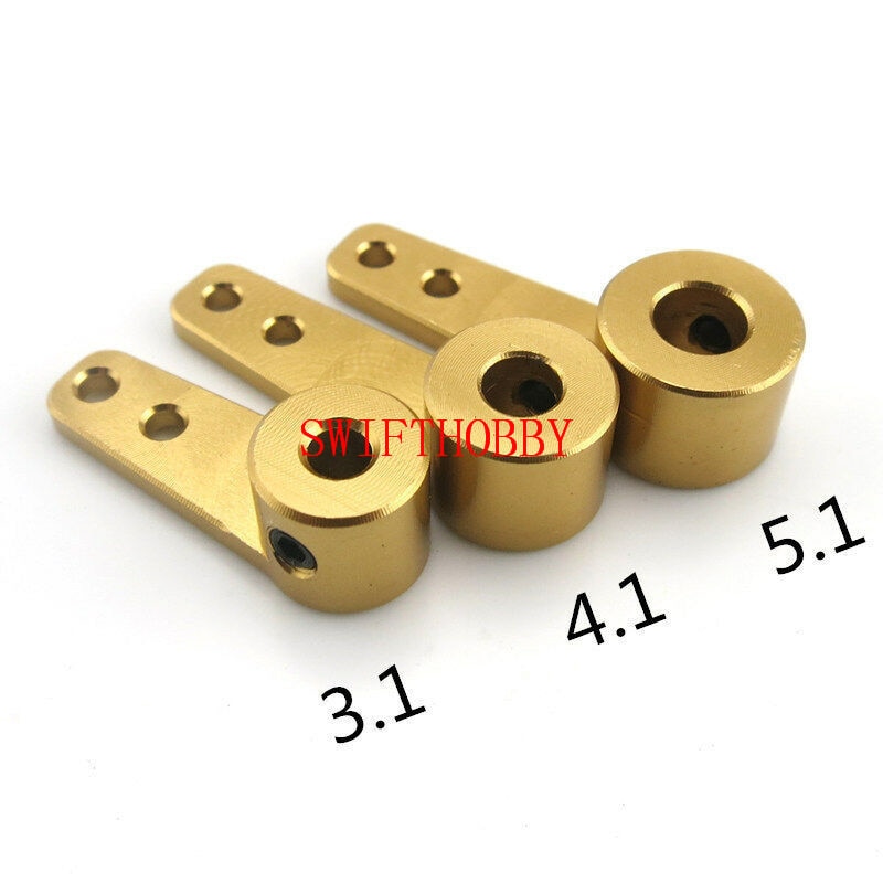 Aluminum Alloy Double Steering Rudder Tiller Arm - 3.1mm/4.1mm/5.1mm For RC Boats & Cars