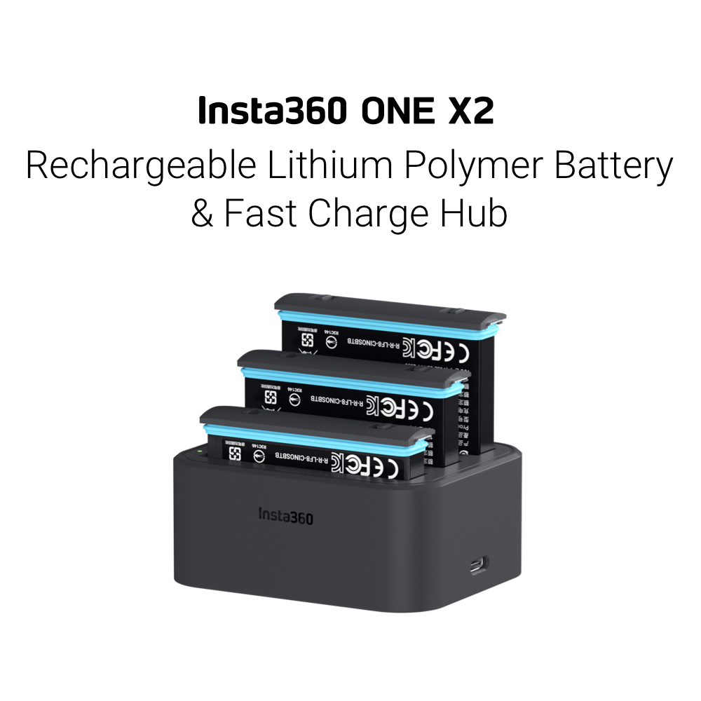 Insta360 ONE X2 accessori di alimentazione, batteria 1420mAh/1630mAh/Hub di ricarica rapida
